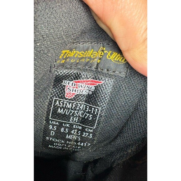 Red Wing 4417 Mens 9.5 D Logger Boots Steel Toe Waterproof Insulated Vibram Sol - Picture 8 of 13